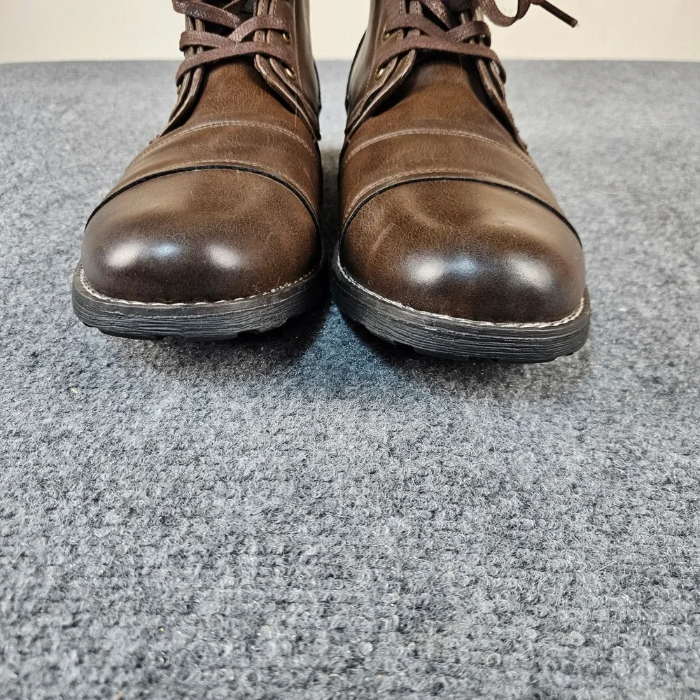 B-52 by Bullboxer Mens Dark Brown Cap Toe Lace Up Ankle Boots US 10 358-X8-4347A